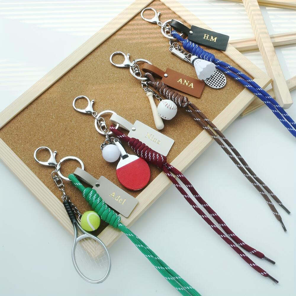 Персонализированный брелок с и – обзор и цена Monogram Keychain Leather