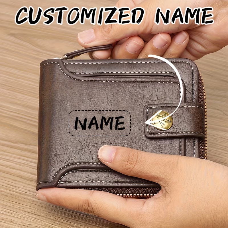 Мужской кошелек из искусственн – обзор и цена Personalized Name Box