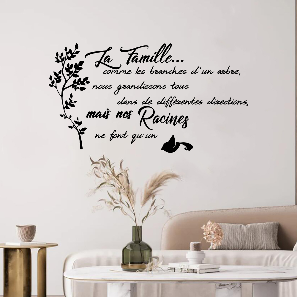 Французская семейная цитата, д – обзор и цена Family Tree Print